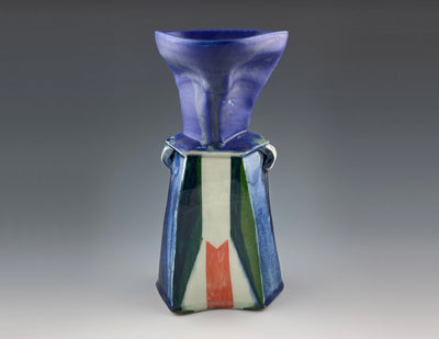 Blue Reptile Vase, side 1