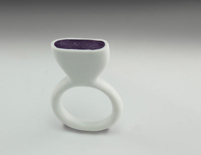 faux bone ring purple