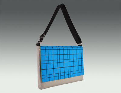 Modern Messenger Bag gray, turquoise