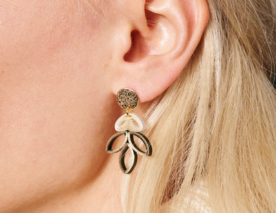 Madison Earrings on model