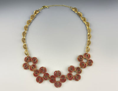 Petal Parade Necklace, ruby