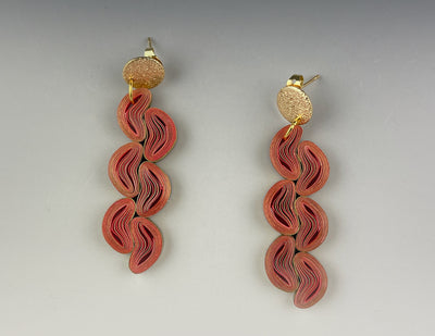 Sedona Earrings, coral rose
