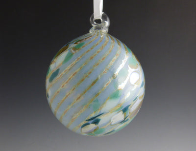 Aqua Swirls Ornament