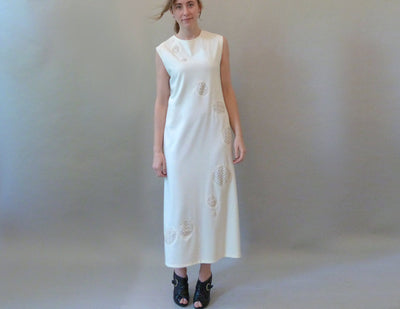 Cream Pebble Dress on model