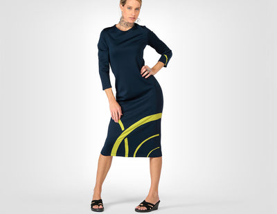 Signal Dress, navy-green