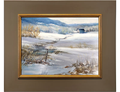 Winter on the Farm, framed