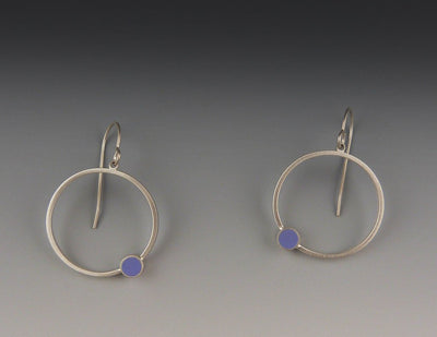 Circle Earrings, Violet