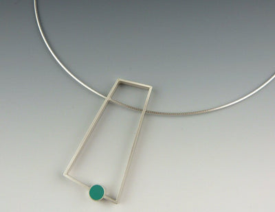 Rhombus Necklace, Turquoise