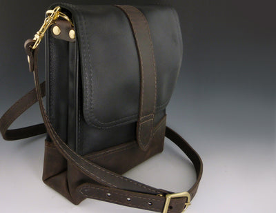Scout Crossbody Black with brown base and strap